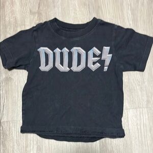 4/$30 Place Black 'Dude' Kids T-Shirt 3T